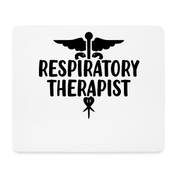 Atemtherapeut Lungen Lustig Atemwege - Mousepad (Querformat) - Weiß - Vorne