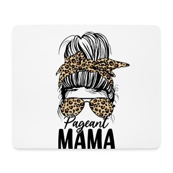 Pageant Mama Messy Bun Leopard Beauty Contest - Mouse Pad (horizontal) - white - Front