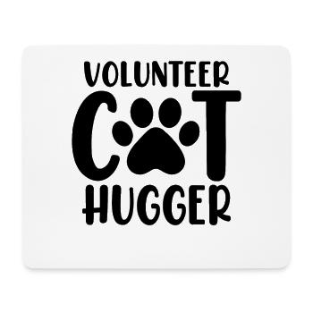 Chat bénévole Hugger Funny Kitty Rescue Animal - Tapis de souris (format paysage) - blanc - Devant