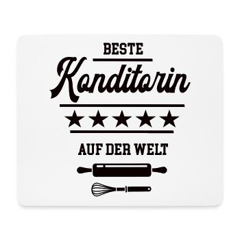 Beste Konditorin Weltbeste Bäckerin Konditorei - Mousepad (Querformat) - Weiß - Vorne