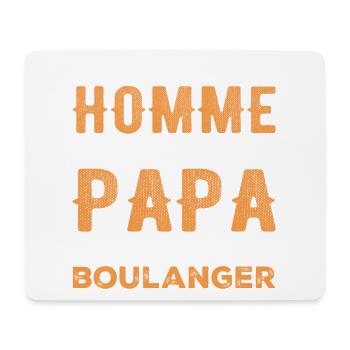 Ein richtiger Mann ist nur Papa und Bäcker - Mousepad (Querformat) - Weiß - Vorne