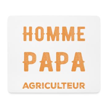 Ein echter Mann ist nur ein Vater und ein Bauer - Mousepad (Querformat) - Weiß - Vorne