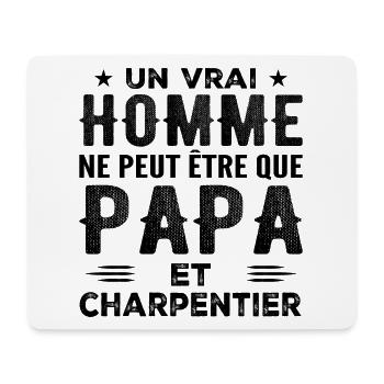 A Real Man Is Only Dad and Carpenter - Mouse Pad (horizontal) - white - Front