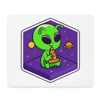 Alien Pizza Scout - Mousepad (Querformat) - Weiß - Vorne