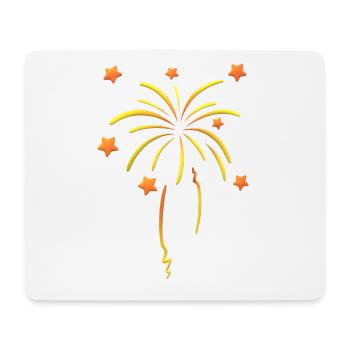 Dessins de feux d’artifice - Tapis de souris (format paysage) - blanc - Devant