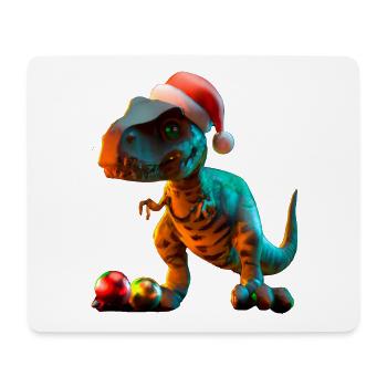 Xmas Trex Dino Weihnachten T-Rex - Mousepad (Querformat) - Weiß - Vorne