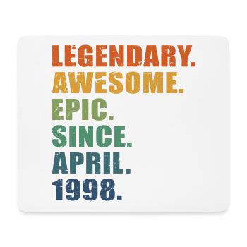 25th Birthday, April 1998, 25 Year Anniversary - Mouse Pad (horizontal) - white - Front