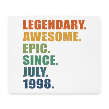 25th Birthday, July 1998, 25 Year Anniversary - Mouse Pad (horizontal) - white - Front