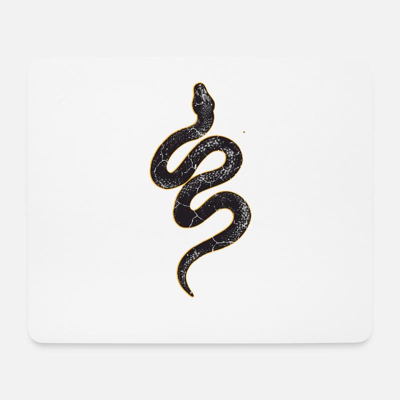 Schlange, Schlangenflüsterer Geschenk - Mousepad (Querformat) - Weiß