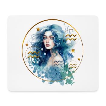 Sternzeichen Wassermann. Aquarius - Mousepad (Querformat) - Weiß - Vorne