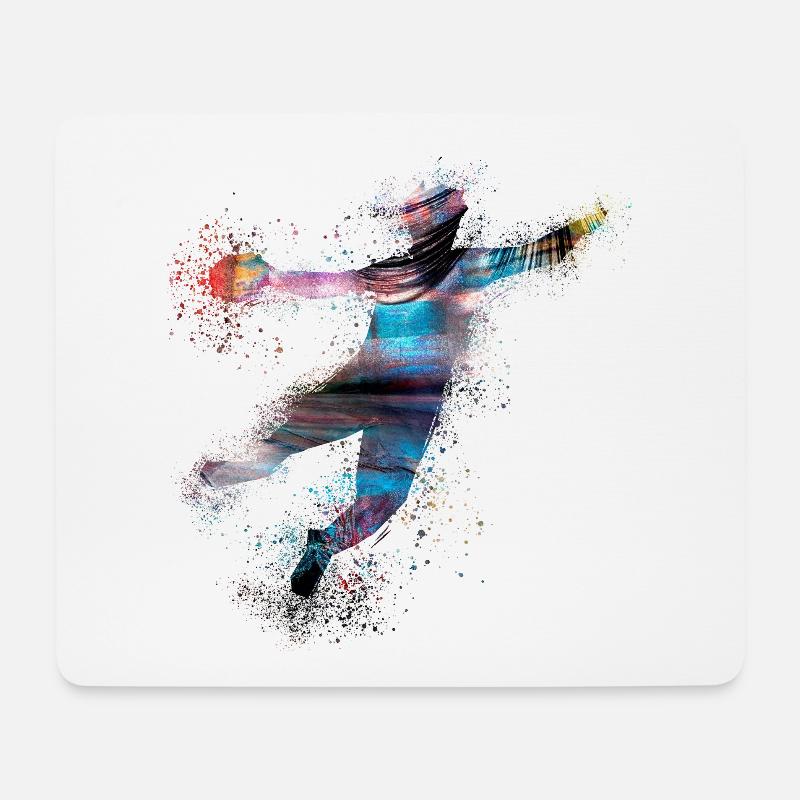 Handball, handballer, Beachhandball,Graffiti - Mousepad (Querformat) - Weiß