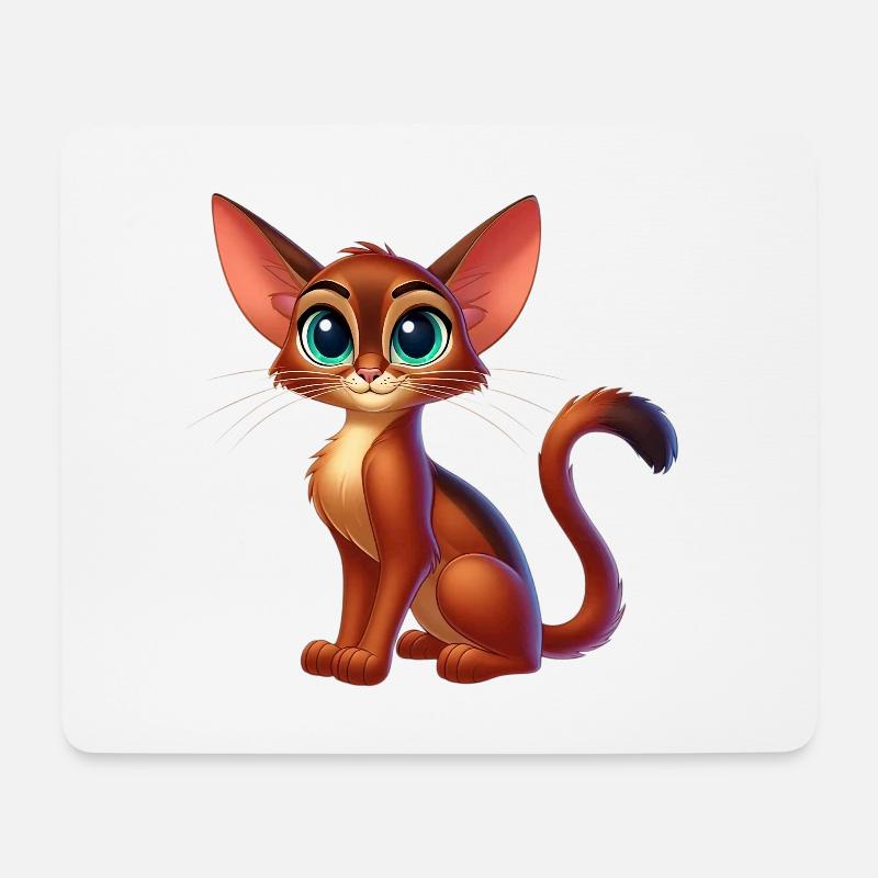 Abessinier 10 - Mousepad (Querformat) - Weiß