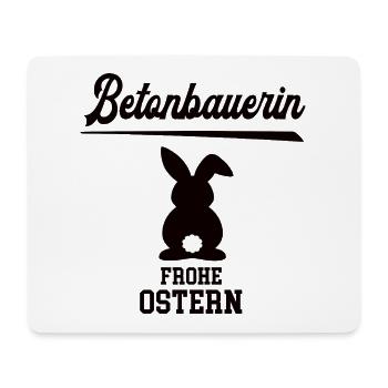 Betonbauerin Frohe Ostern Oster Outfit Betonbauer - Mousepad (Querformat) - Weiß - Vorne