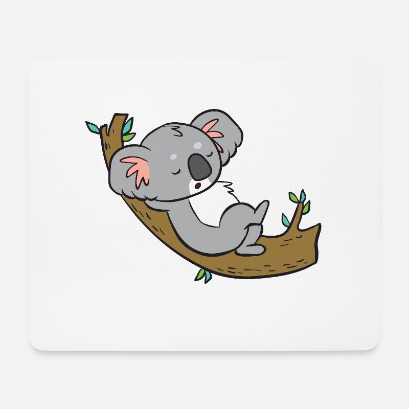 Koala - relaxed on branch - Mouse Pad (horizontal) - white