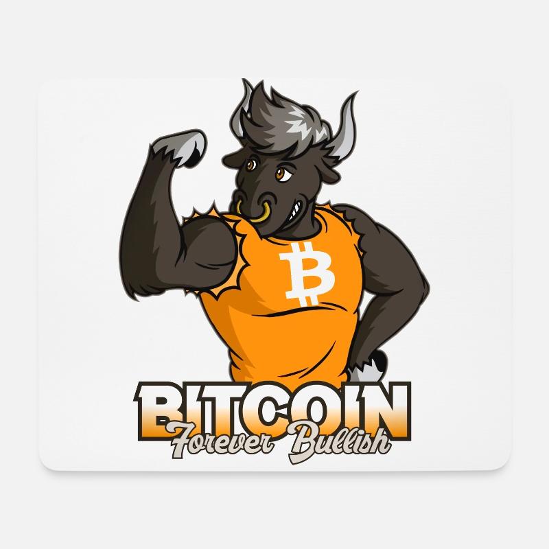BITCOIN BULL RUN Cooles Geschenk für Krypto-Fans - Mousepad (Querformat) - Weiß