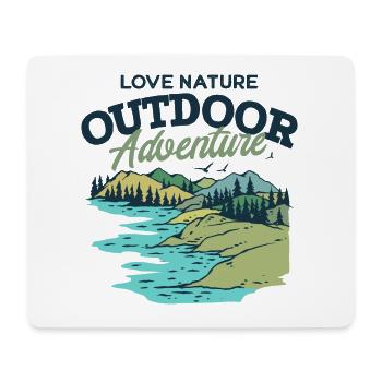 Outdoor Adventure Love Nature - Mouse Pad (horizontal) - white - Front