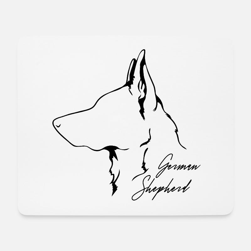 GERMAN SHEPHERD Hunde Hund IGP Hundesport Wilsigns - Mousepad (Querformat) - Weiß