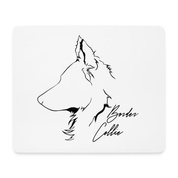 BORDER COLLIE Profile Dogs Dog Wilsigns - Mouse Pad (horizontal) - white - Front
