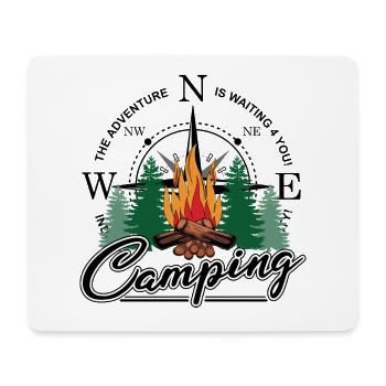 Camping pour camping-cars ou caravanes - Tapis de souris (format paysage) - blanc - Devant