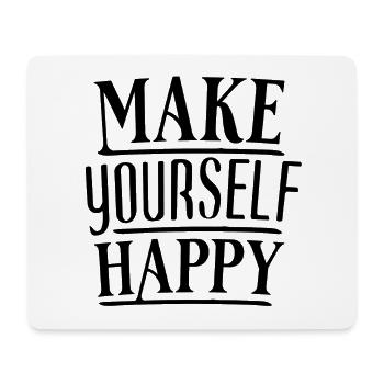 Make yourself happy Self-discovery & bliss - Mouse Pad (horizontal) - white - Front