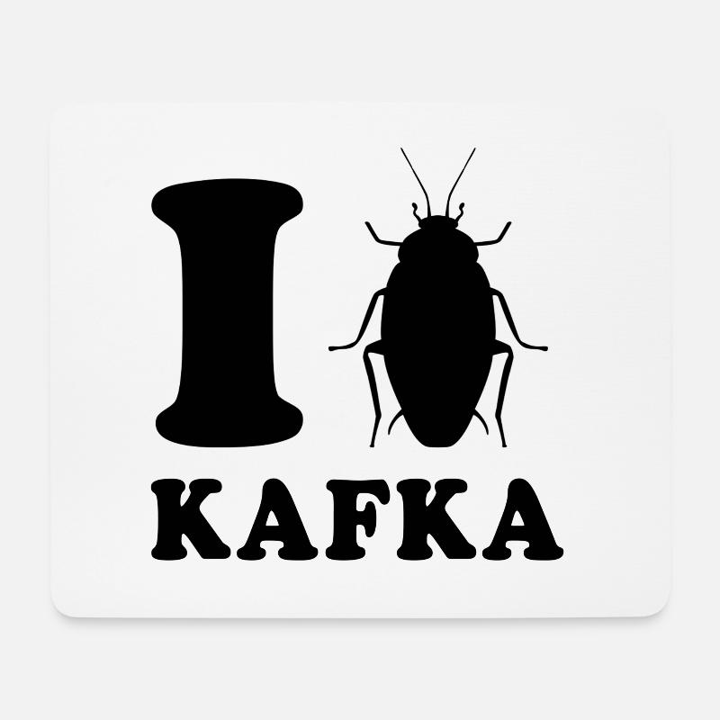J’aime Kafka - Tapis de souris (format paysage) - blanc