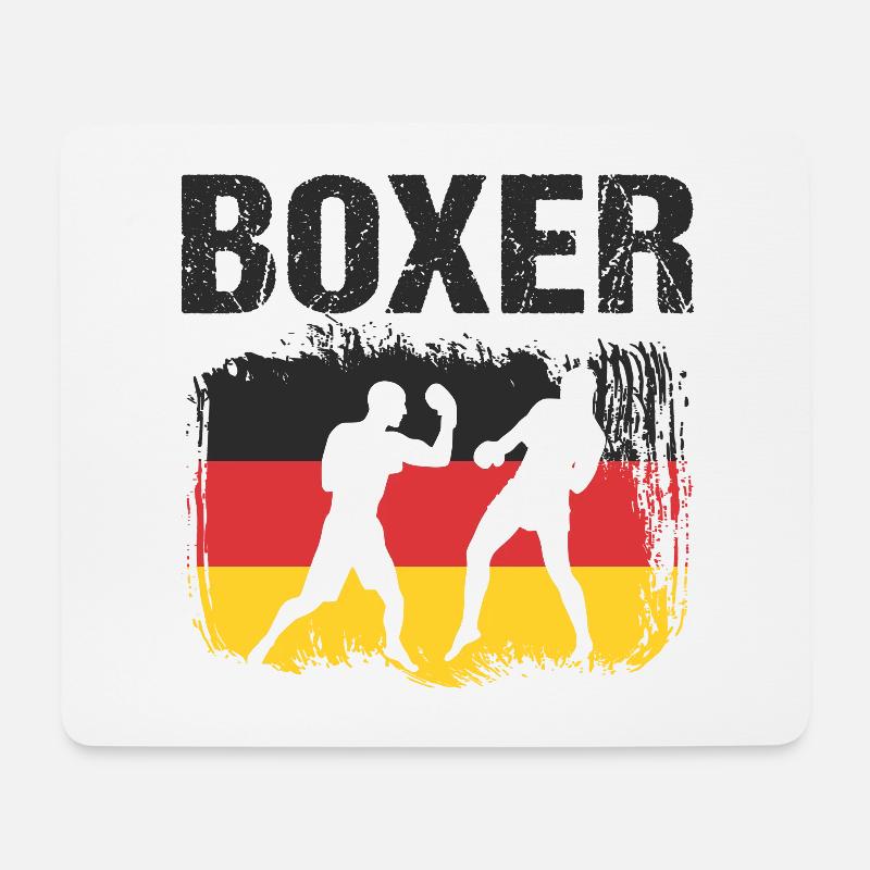 Boxen Deutschland Boxer - Mousepad (Querformat) - Weiß