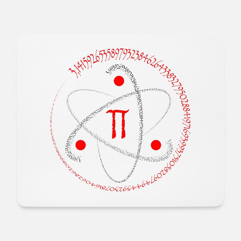 Pi Zahl rotieren - Mousepad (Querformat) - Weiß