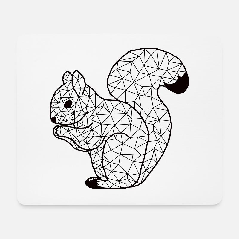 Squirrell GeomeTRIX - Mousepad (Querformat) - Weiß