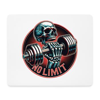 keine Grenze Skull im Workout Bodybuilding Hantel - Mousepad (Querformat) - Weiß - Vorne