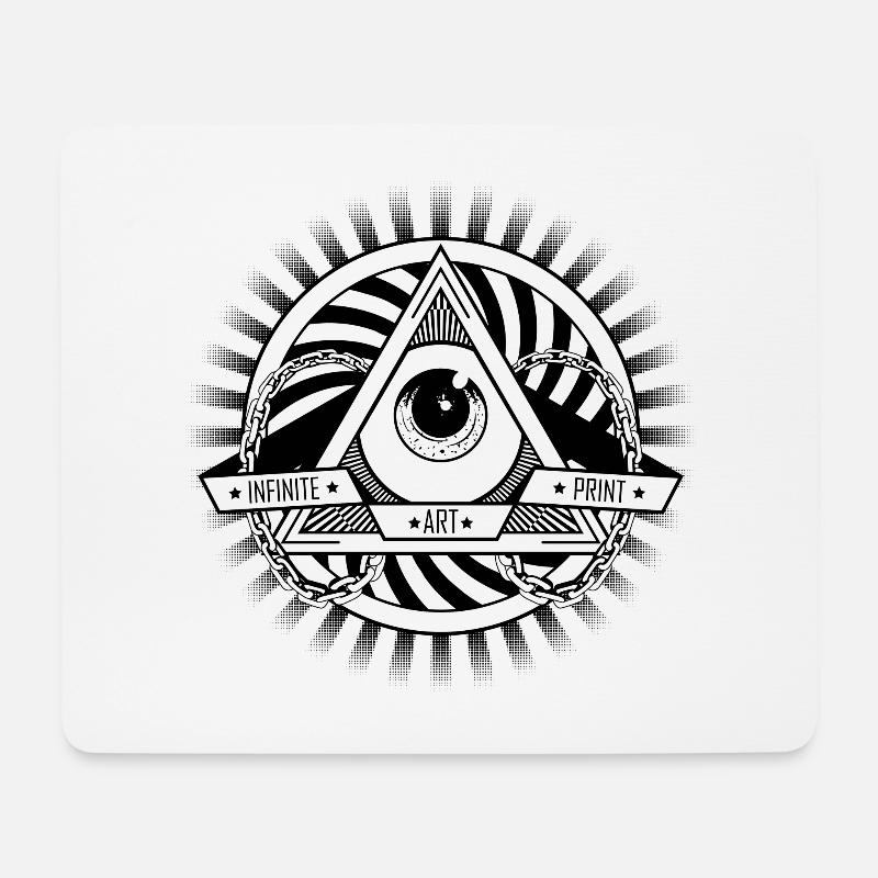 Die Kunst, die alles sieht - Mousepad (Querformat) - Weiß