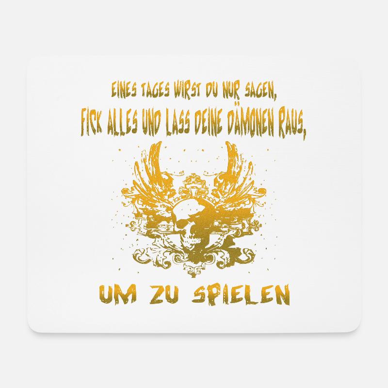 Dämon - Mousepad (Querformat) - Weiß