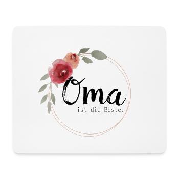 Oma ist die Beste - Mousepad (Querformat) - Weiß - Vorne
