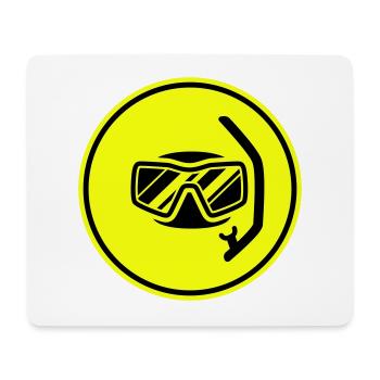 Diving goggles circle icon - Mouse Pad (horizontal) - white - Front