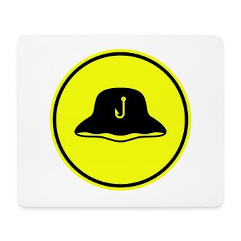 Icône chapeau de pêche Silhouette - Tapis de souris (format paysage) - blanc - Devant