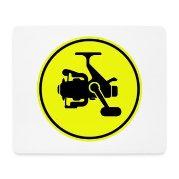Fishing reel symbol icon - Mouse Pad (horizontal) - white - Front