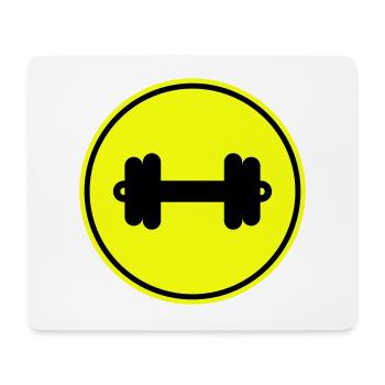 Dumbbell weights icon - Mouse Pad (horizontal) - white - Front