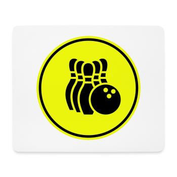 Kegeln Kegel Icon - Mousepad (Querformat) - Weiß - Vorne