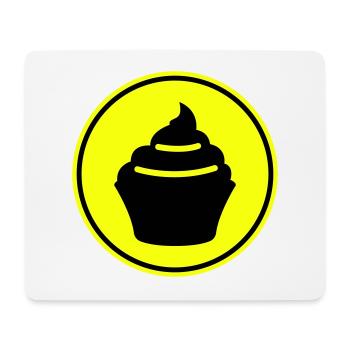 Icône Muffin Silhouette - Tapis de souris (format paysage) - blanc - Devant
