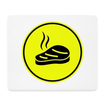Steak icon Silhouette - Mouse Pad (horizontal) - white - Front