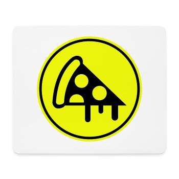 Silhouette de l’icône de la pizza - Tapis de souris (format paysage) - blanc - Devant