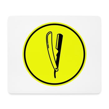 Shave Barber logo icon - Mouse Pad (horizontal) - white - Front