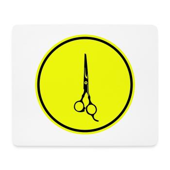 Schere Barber icon - Mousepad (Querformat) - Weiß - Vorne
