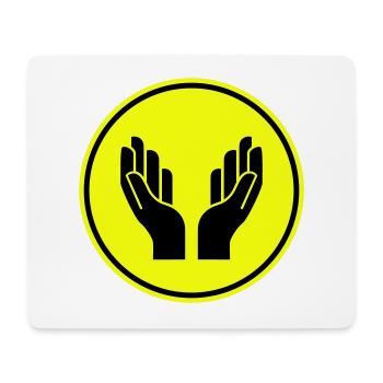 Hände Beten Icon - Mousepad (Querformat) - Weiß - Vorne