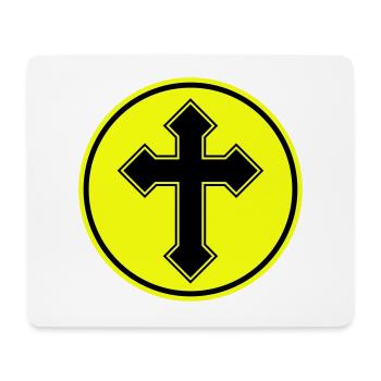Cross symbol icon - Mouse Pad (horizontal) - white - Front