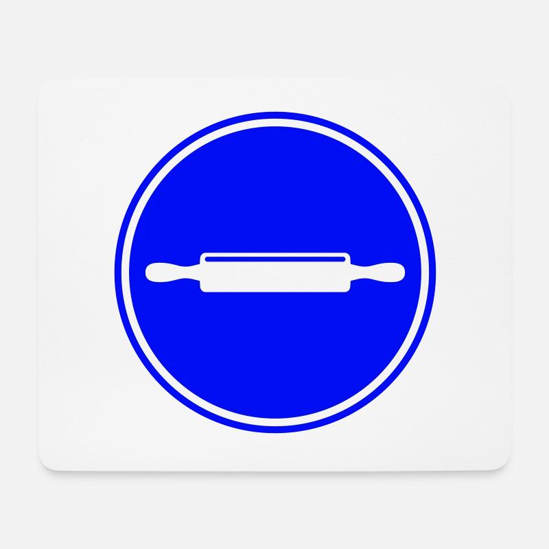 Küchenrolle Nudelholz - Mousepad (Querformat) - Weiß