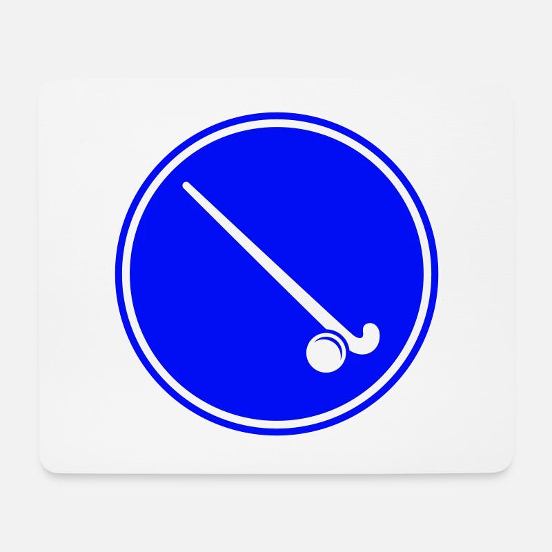Feldhockey symbol Icon - Mousepad (Querformat) - Weiß