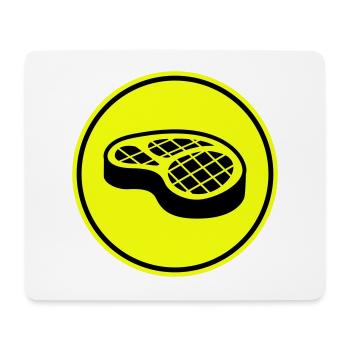 Fleisch steak symbol - Mousepad (Querformat) - Weiß - Vorne