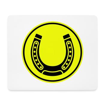 Horseshoe Symbol - Mouse Pad (horizontal) - white - Front