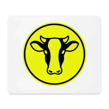 Tête de vache - Tapis de souris (format paysage) - blanc - Devant