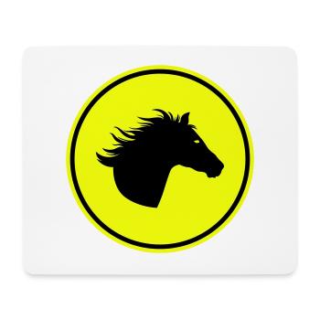 Icône Cheval Cheval - Tapis de souris (format paysage) - blanc - Devant